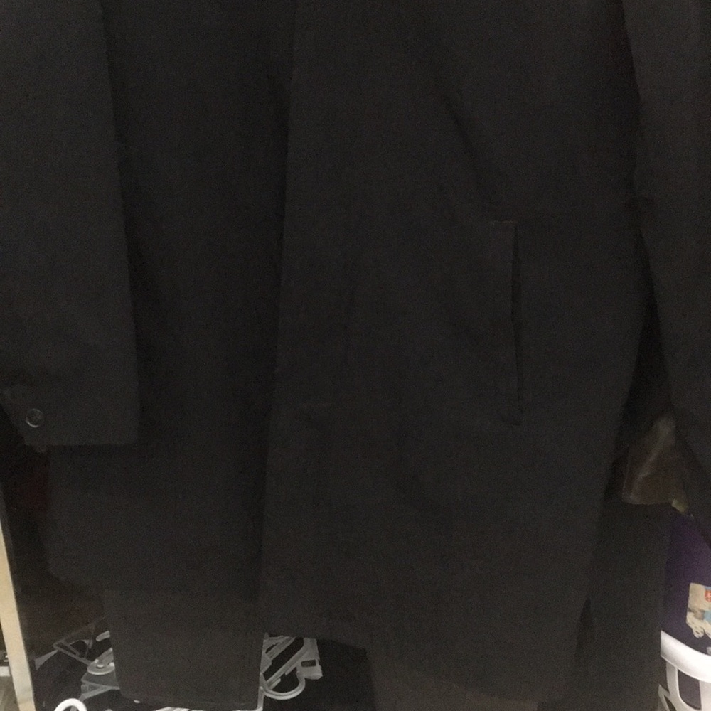 Calvin Klein black dress raincoat/rain coat jacket - Picture 3 of 6